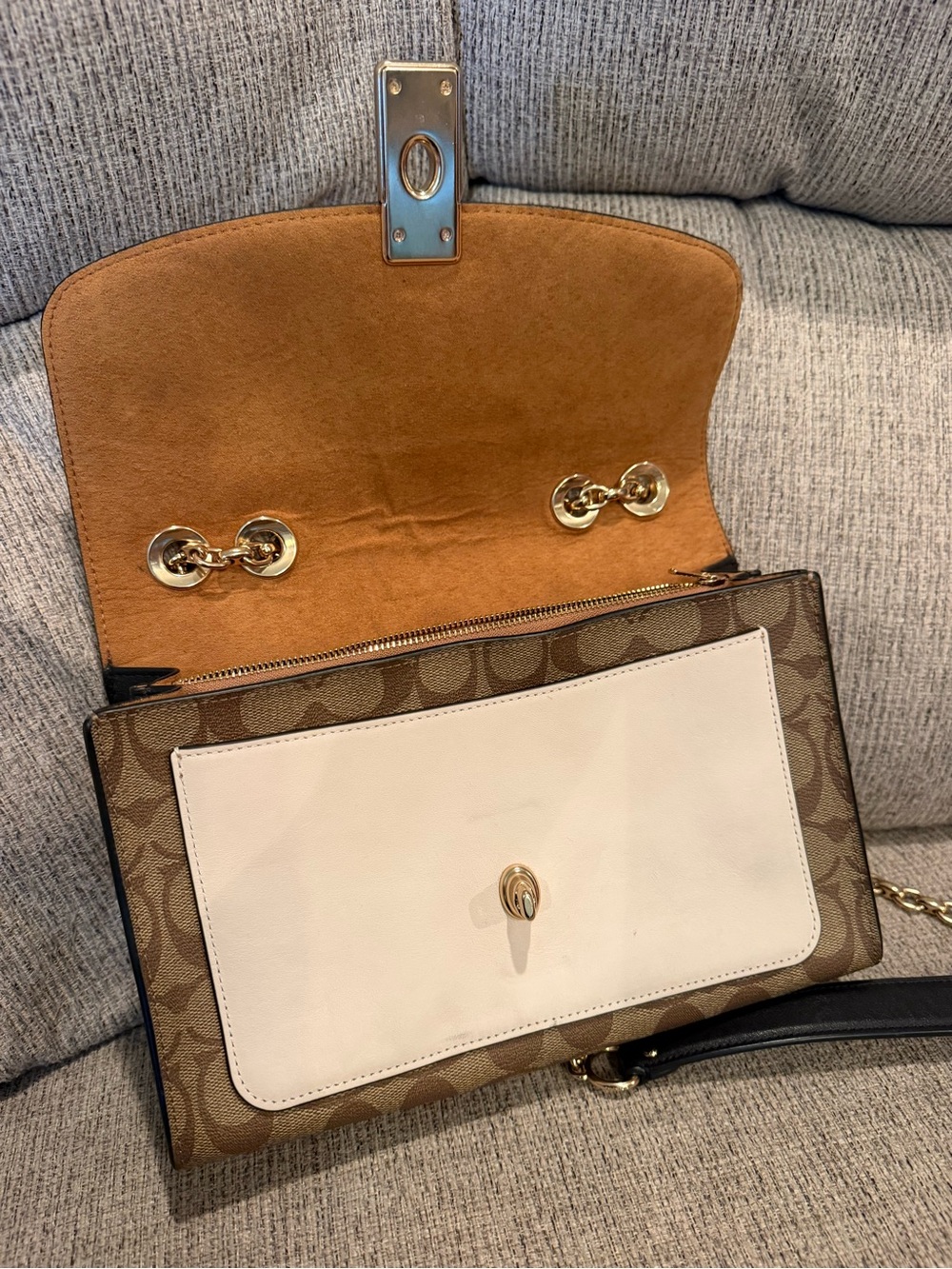 COACH Lane Shoulder Bag- Blocked Signature Canvas - Picture 9 of 15